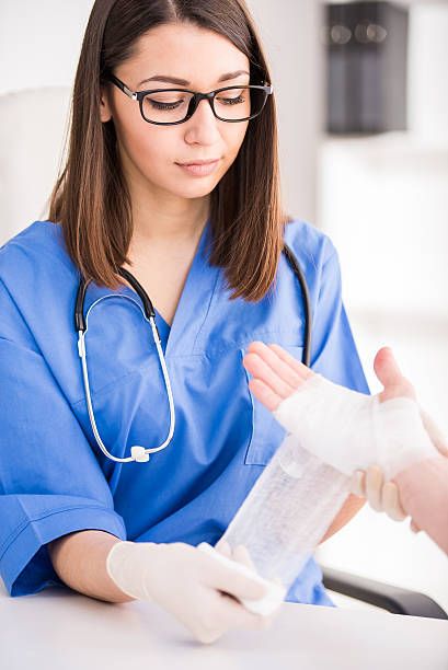 Elderly patient dressing